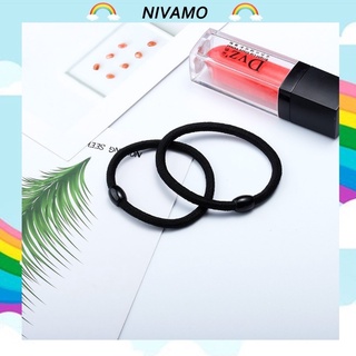 Dây buộc tóc đen dây buộc tóc co giãn đơn giản SC15