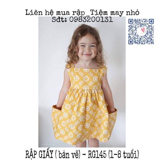 Rg145_rập giấy may đầm bé gái