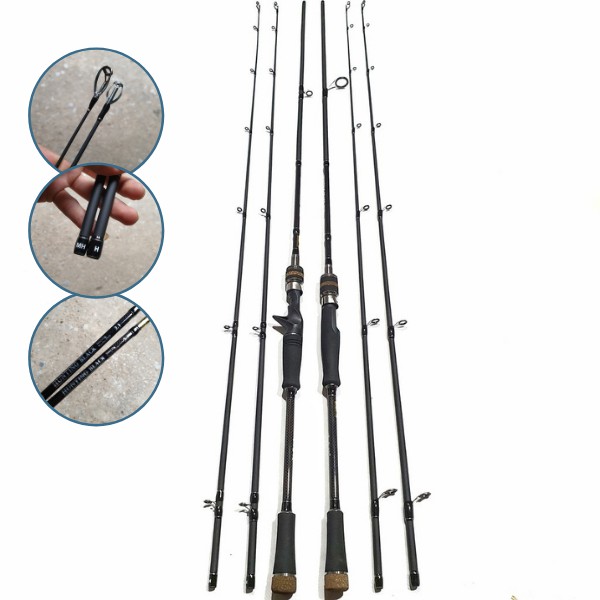 Cần Câu lure 2 ngọn Hunting Black máy đứng và máy ngang 2m1 ~ 3m