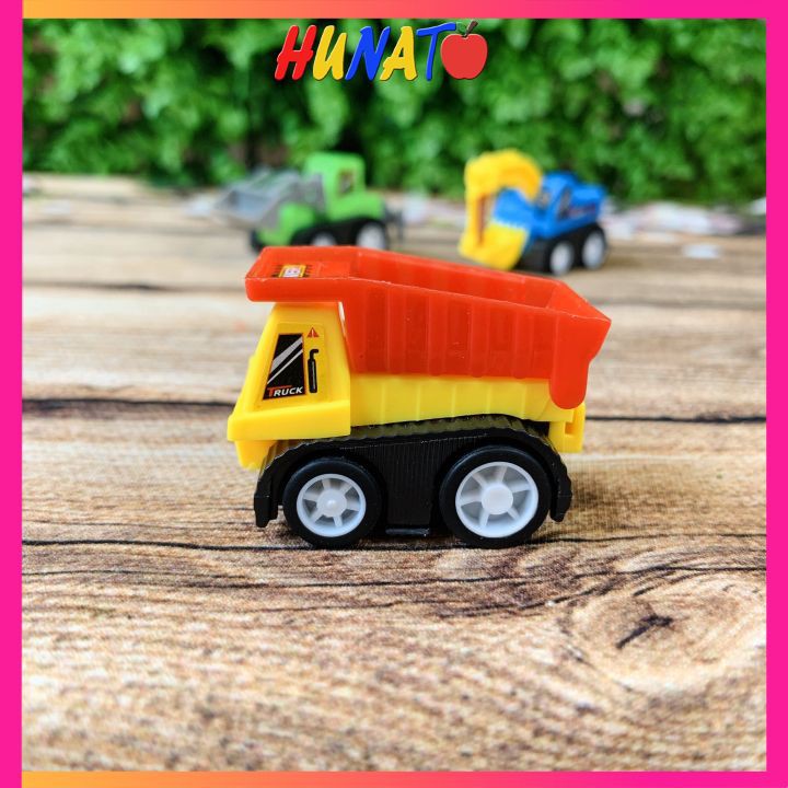 Ô tô đồ chơi mini combo 3 xe kỹ thuật bánh đà mô hình cho bé HUNATO OTO7