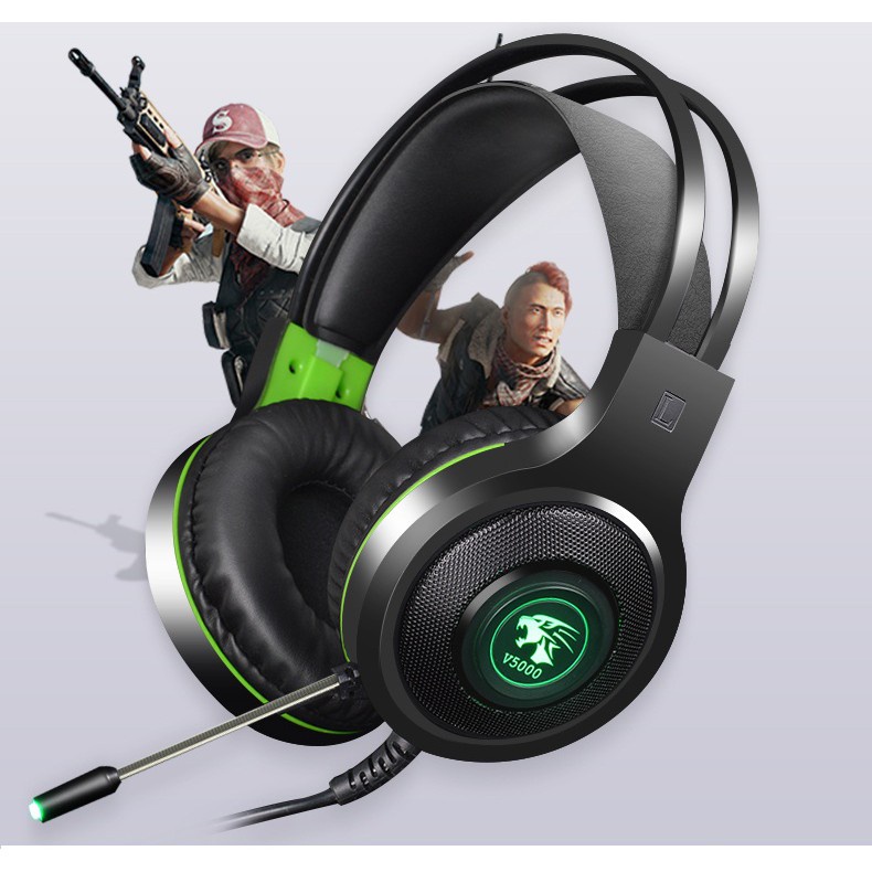 Tai nghe chơi game dành cho game thủ V5000 jack 3.5 + USB