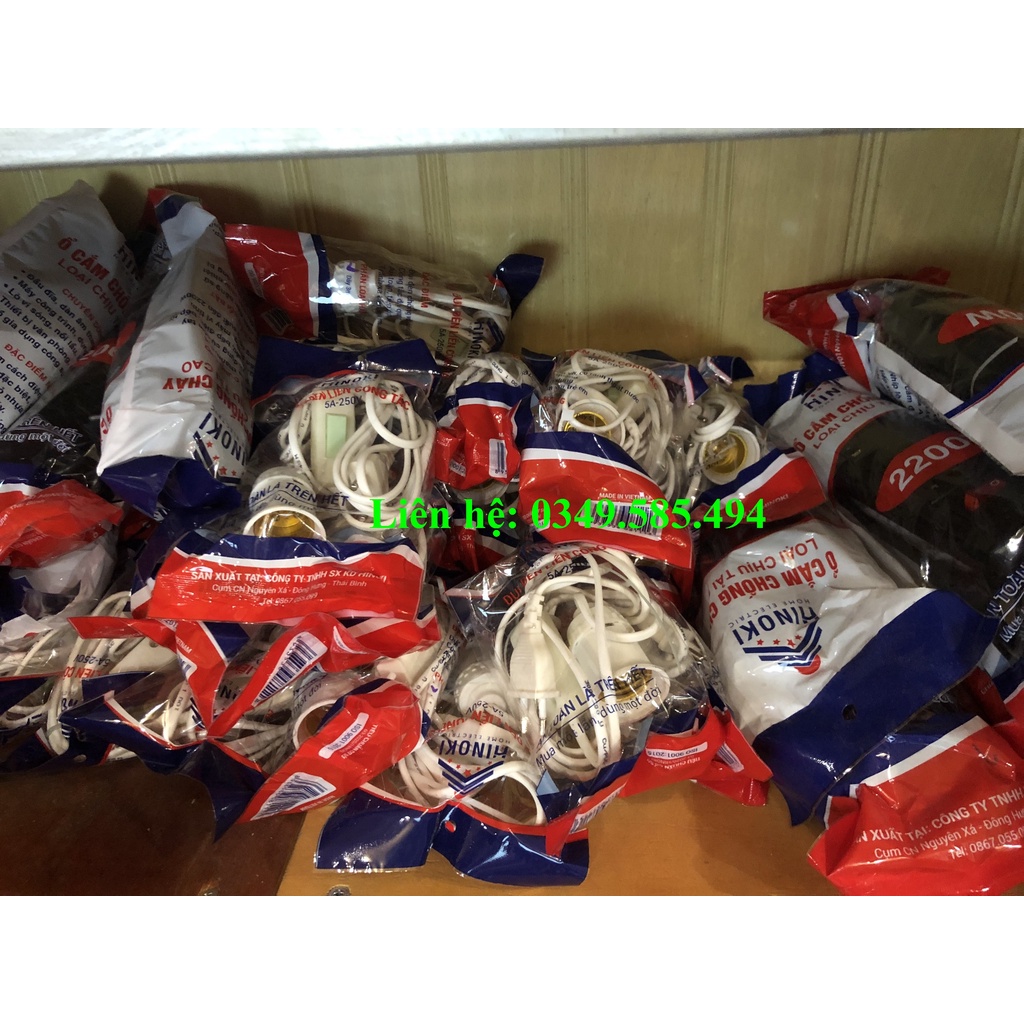 Đui đèn E27 liền dây có công tắc và phích cắm dài 2,5m - 5m - 7m  -