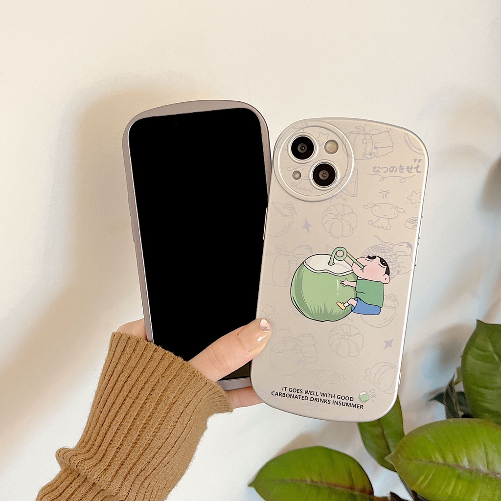 Ốp Điện Thoại Mạ Điện Chống Sốc Họa Tiết Cậu Bé Bút Chì Shin Chan Vui Nhộn