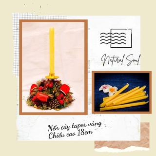 Nến Cây Taper Vàng Cao 18cm - Giá Rẻ Nhất Shopee - Shop Natural Soul