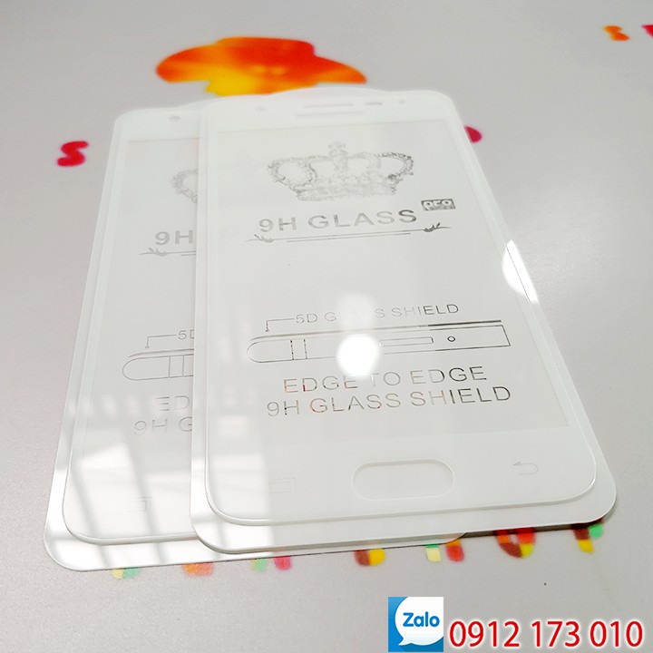 Kinh cường lực Samsung J7 Prime SM-G610 - Kính chống vân tay - Kính 9D full màn hình - Kính trong suốt