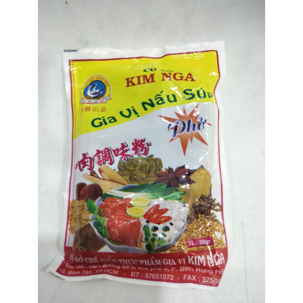 Gia vị nấu súp phở hiệu Kim Nga, gói 30g