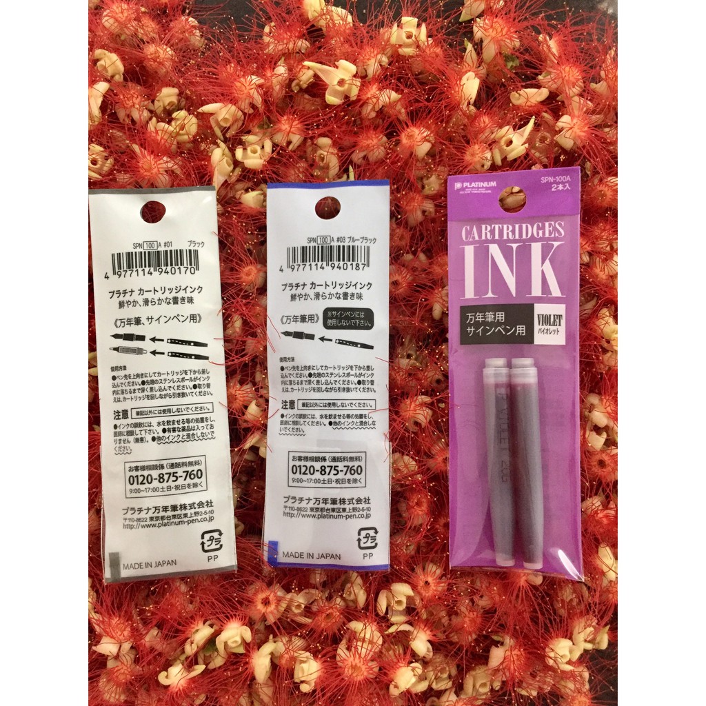 Ống mực Platinum cho bút máy Preppy Nhật Bản và các dòng bút máy hãng Platinum
