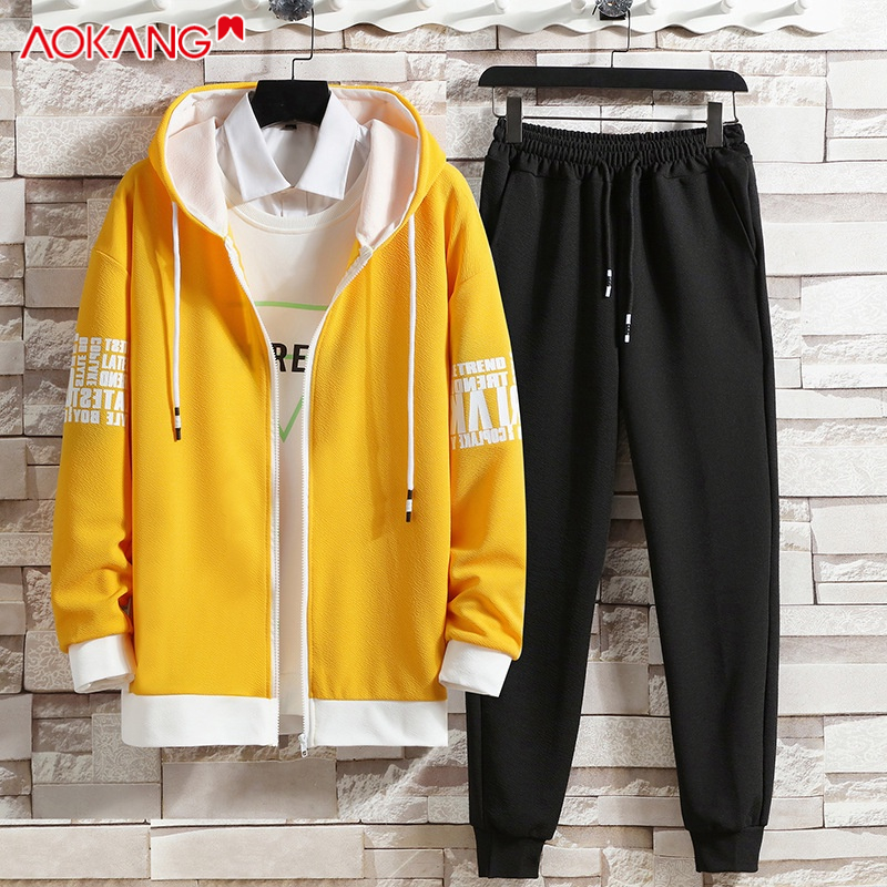 Aokang set Áo Khoác Có Nón Và Quần Dài Thời Trang Phong Cách Cho Tuổi teen