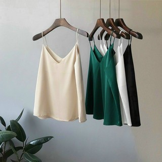 Áo 2 Dây Lụa Cổ Tim