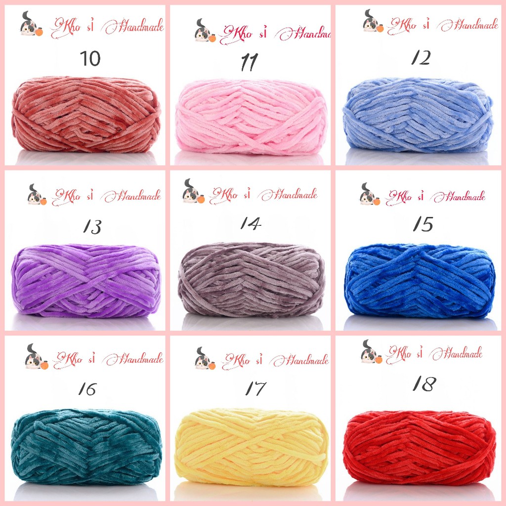 Len Nhung Chenille siêu mềm mịn