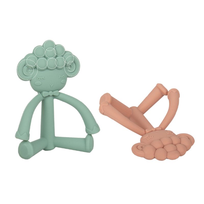 Đồ Chơi Nhai Bằng Silicone 4 Màu Siêu Bền An Toàn Cho Bé