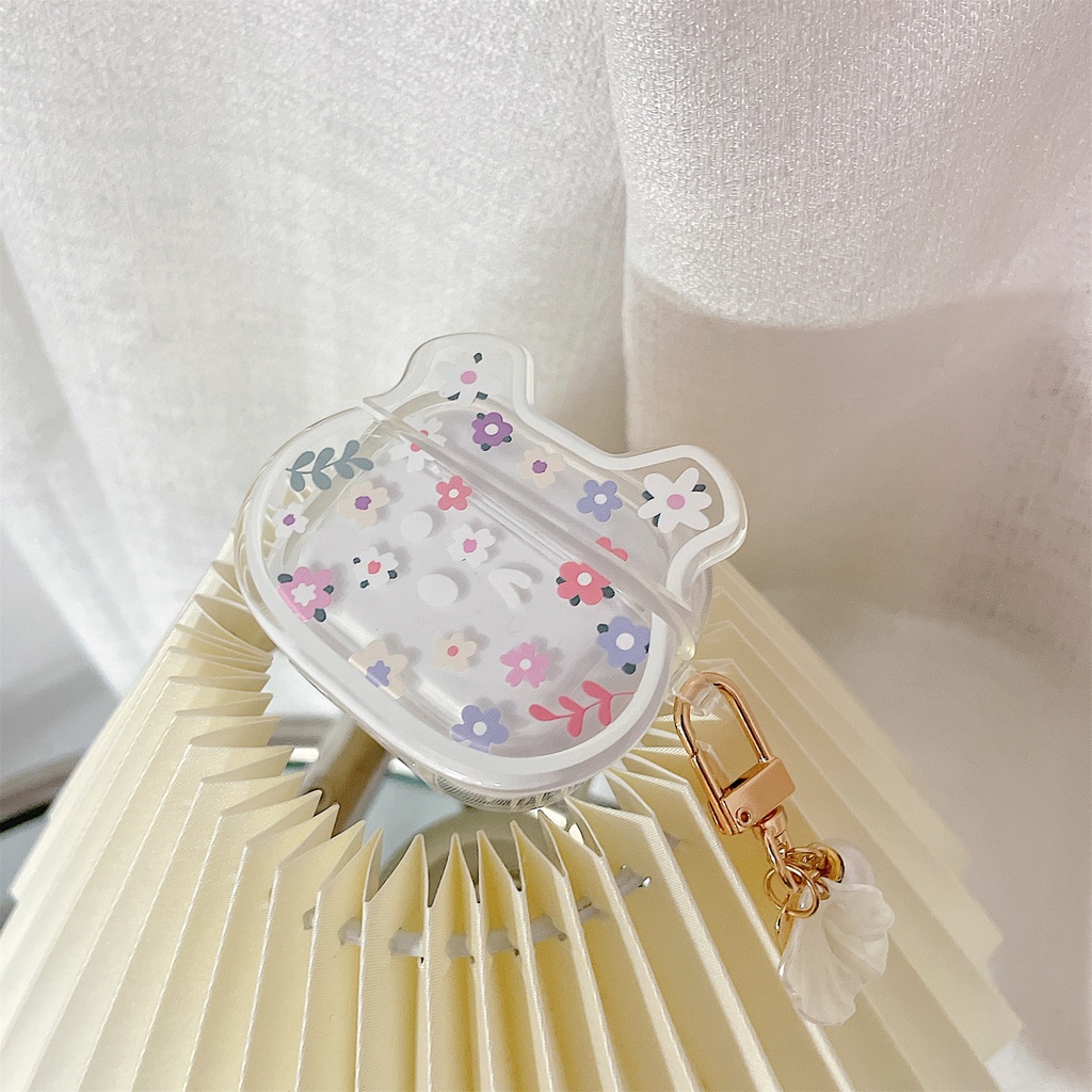 Vỏ Bảo Vệ Hộp Sạc Tai Nghe Airpods3/ pro 1/2 TWS Bằng tpu Dẻo Trong Suốt Họa Tiết Hoa Nhỏ Dễ Thương Chống Sốc