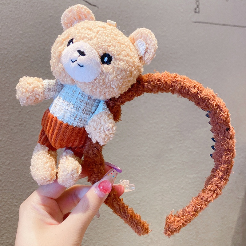 Băng Đô Cài Tóc Hình Gấu Bông Hoạt Hình Dễ Thương Cho Nữ