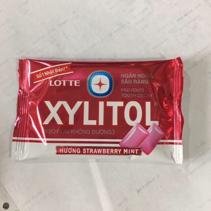 Kẹo vỉ không đường Lotte xylitol ngăn ngừa sâu răng đủ vị