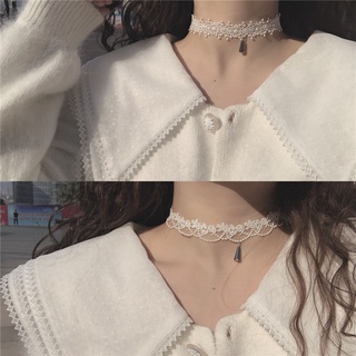 Vòng Cổ Choker Ren Trắng Mềm Mại Phong Cách Hàn Quốc Cho Nữ