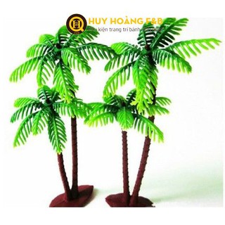 Cây dừa nhựa trang trí bánh