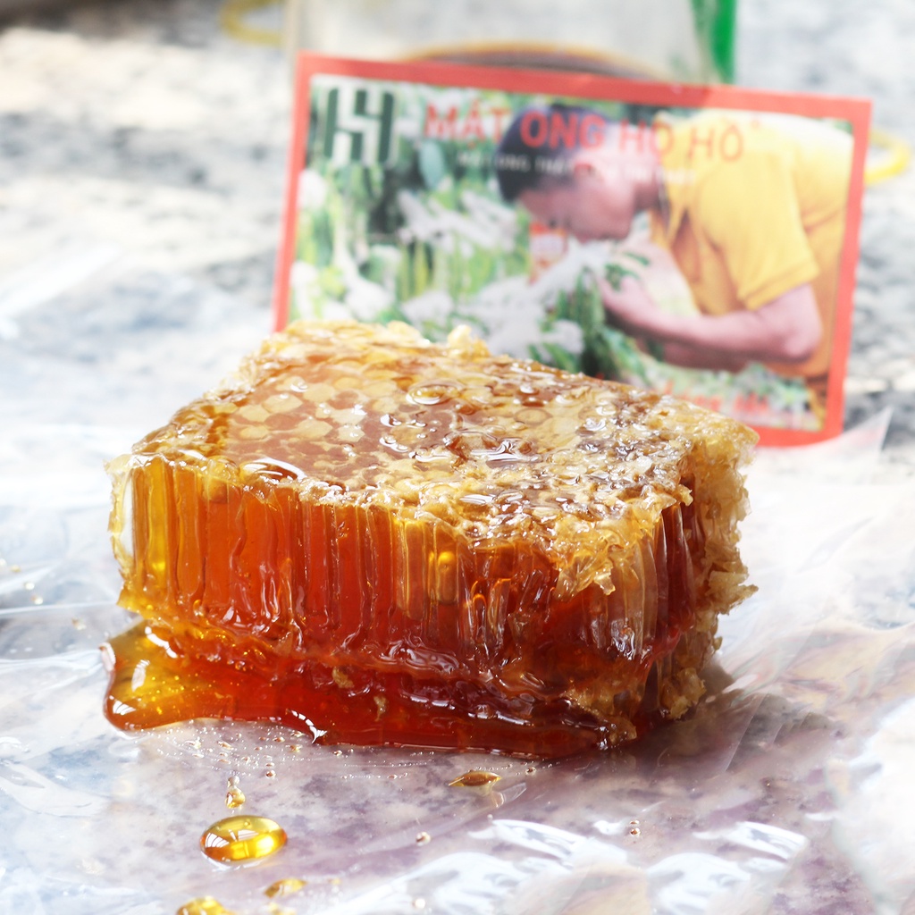Hũ 100g mật ong NGUYÊN SÁP dùng thử - tăng sức đề kháng, mật ong tây nguyên Họ Hồ - hũ thủy tinh tiện dụng