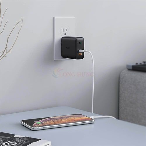 Cốc sạc Aukey 2Type-C 36W PA-D2 - Hàng chính hãng