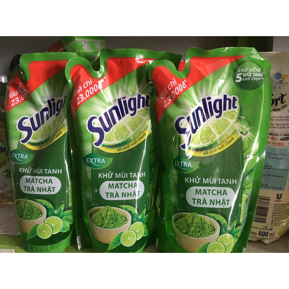 Nước Rửa Chén Sunlight TRÀ NHẬT MATCHA  túi 750g