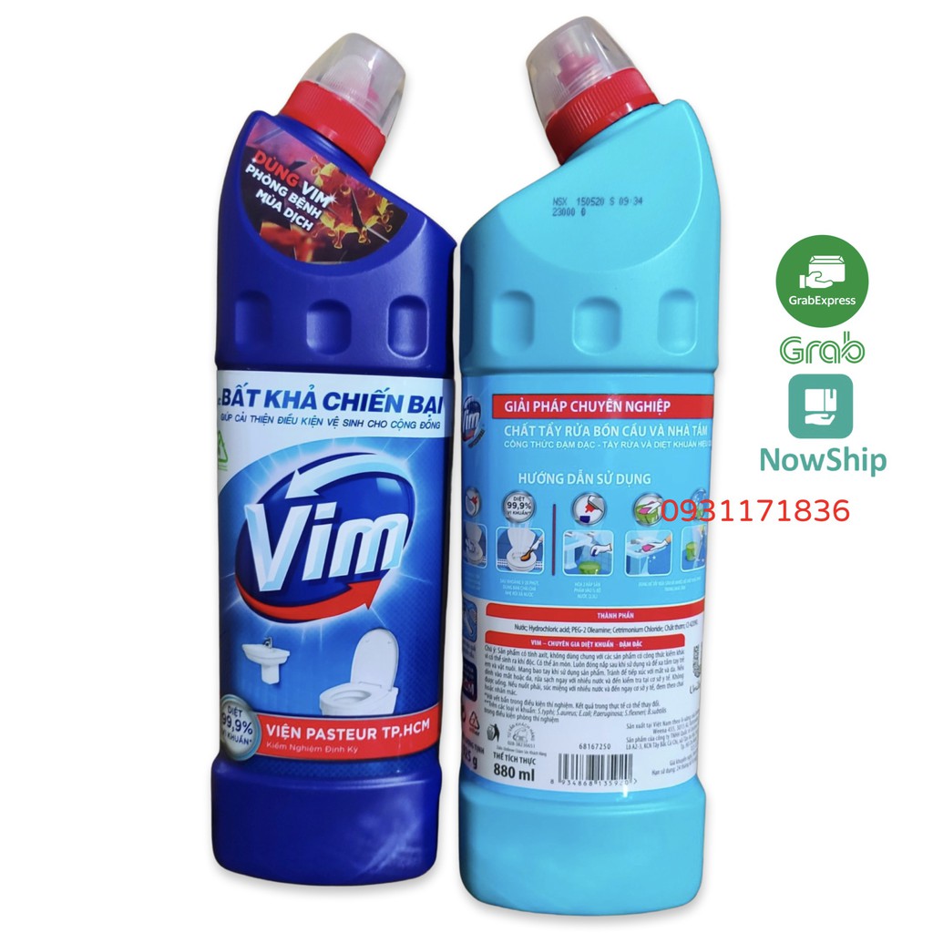 [Hoả Tốc] VIM Nước tâỷ bồn cầu toilet tím 900 ml 900ml Vim Chuyên Dụng 925 g 925g