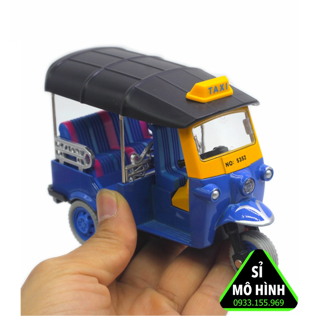Mô hình xe Taxi tuk tuk Thái Lan bằng kim loại