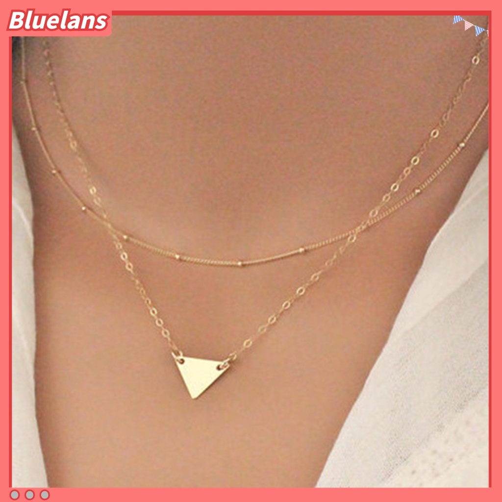 Dây chuyền hợp kim mạ vàng tam giác nhẹ nhàng tinh tế dành cho nữ