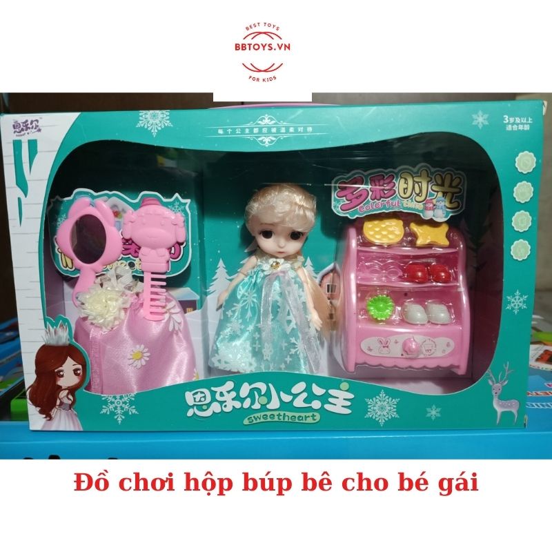 Đồ chơi hộp búp bê xanh cho bé gái (BBTOYS: 48)