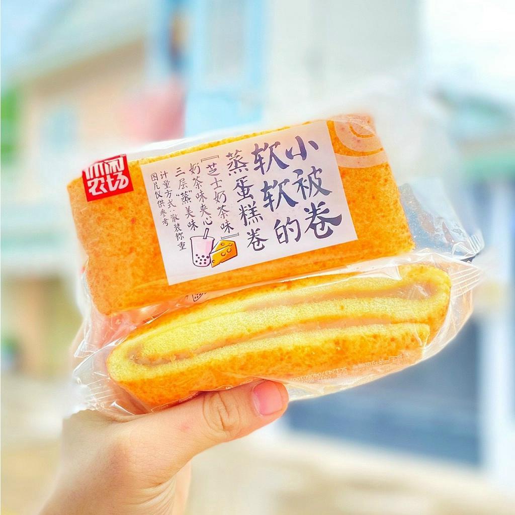 1 cái bánh bông lan cuộn 6 vị/ socola/ matcha/ việt quất pm/ khoai môn bí đỏ/ cá hồi / trà sữa