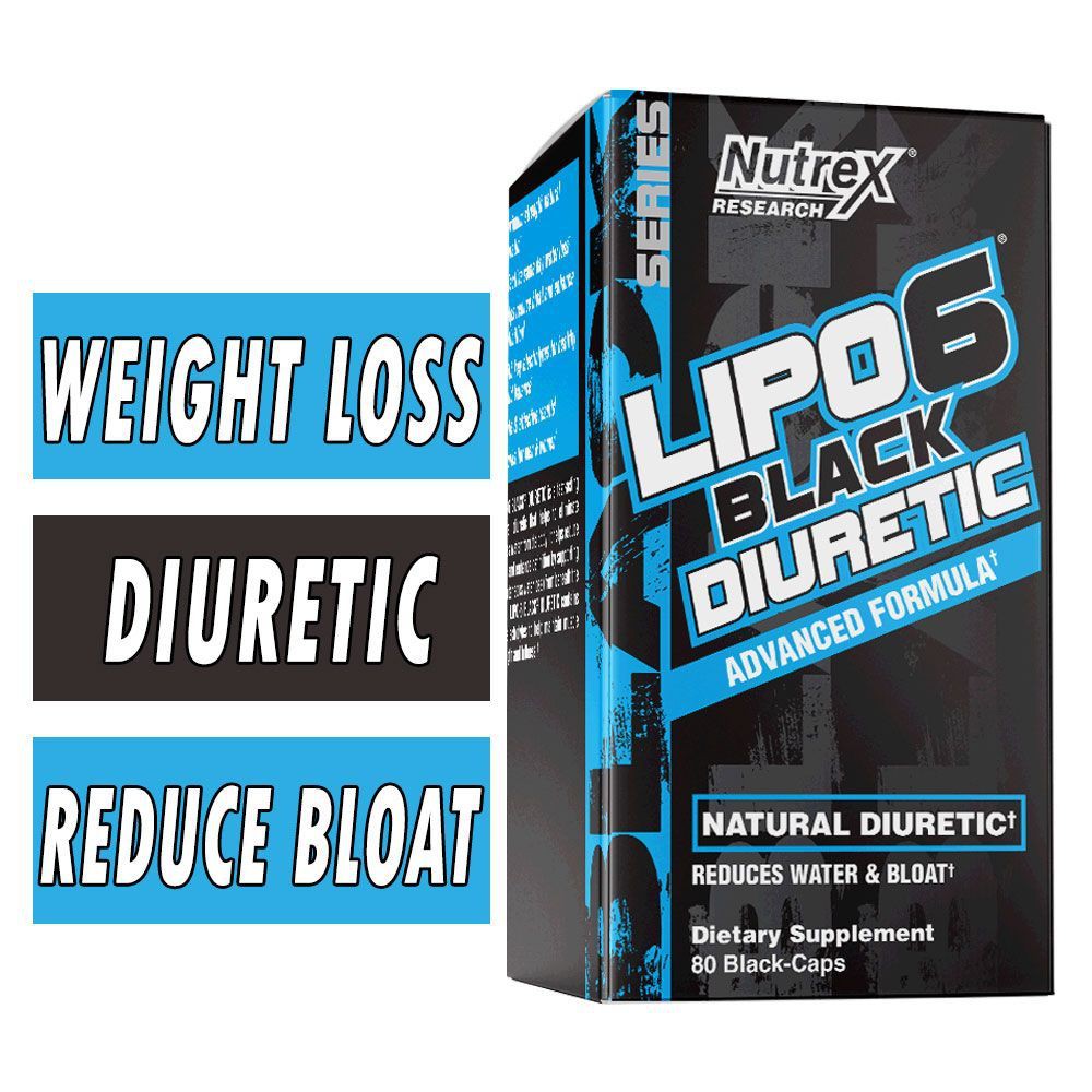 Lipo 6 - Black Diuretic 80 viên Hỗ trợ giảm cân, cắt nước cực mạnh, loại bỏ nước thừa, mang lại vóc dáng