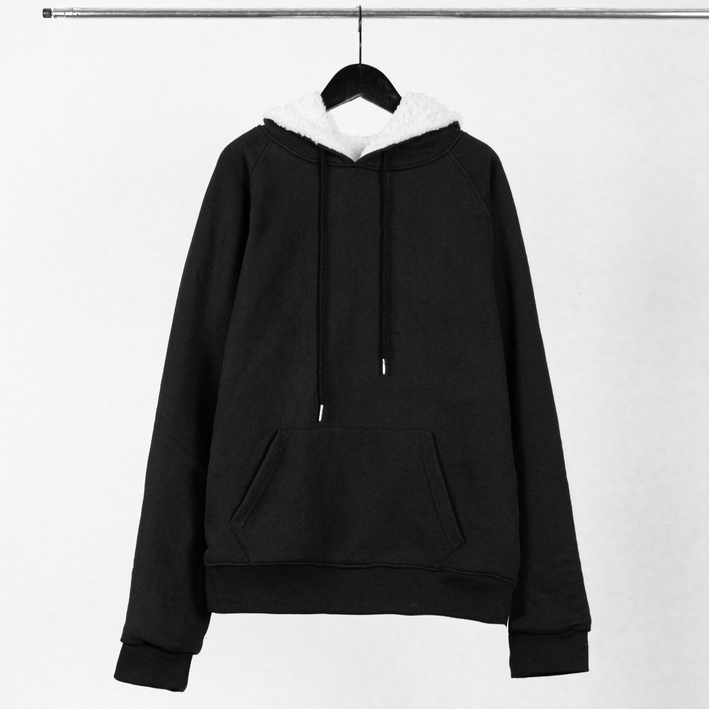 Aó hoodie dày trơn lót lông, áo hoodie unisex, lót full lông cừu,dricco_official