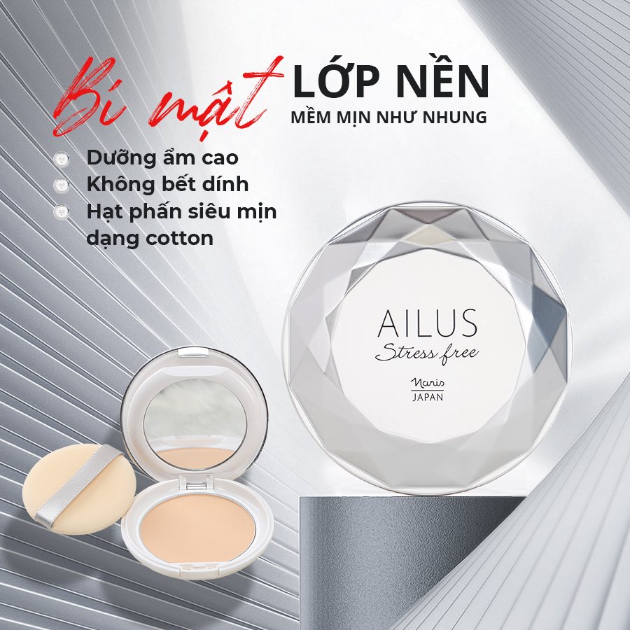 Phấn phủ Naris Ailus Stress Free Face Powder 12g