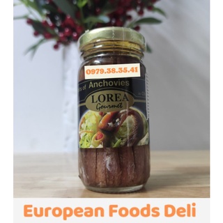 Cá cơm anchovies ngâm dầu phi lê anchovy lọ 100 gram