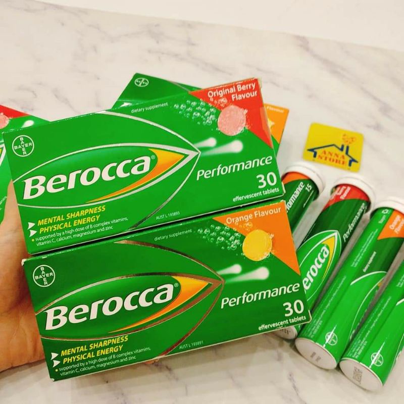 Viên sủi Berocca Úc vị cam và berry