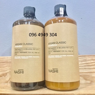 Cặp dầu gội xả Nashi Argan 1000ml