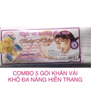 Combo 5 gói khăn vải khô đa năng hiền trang 250g