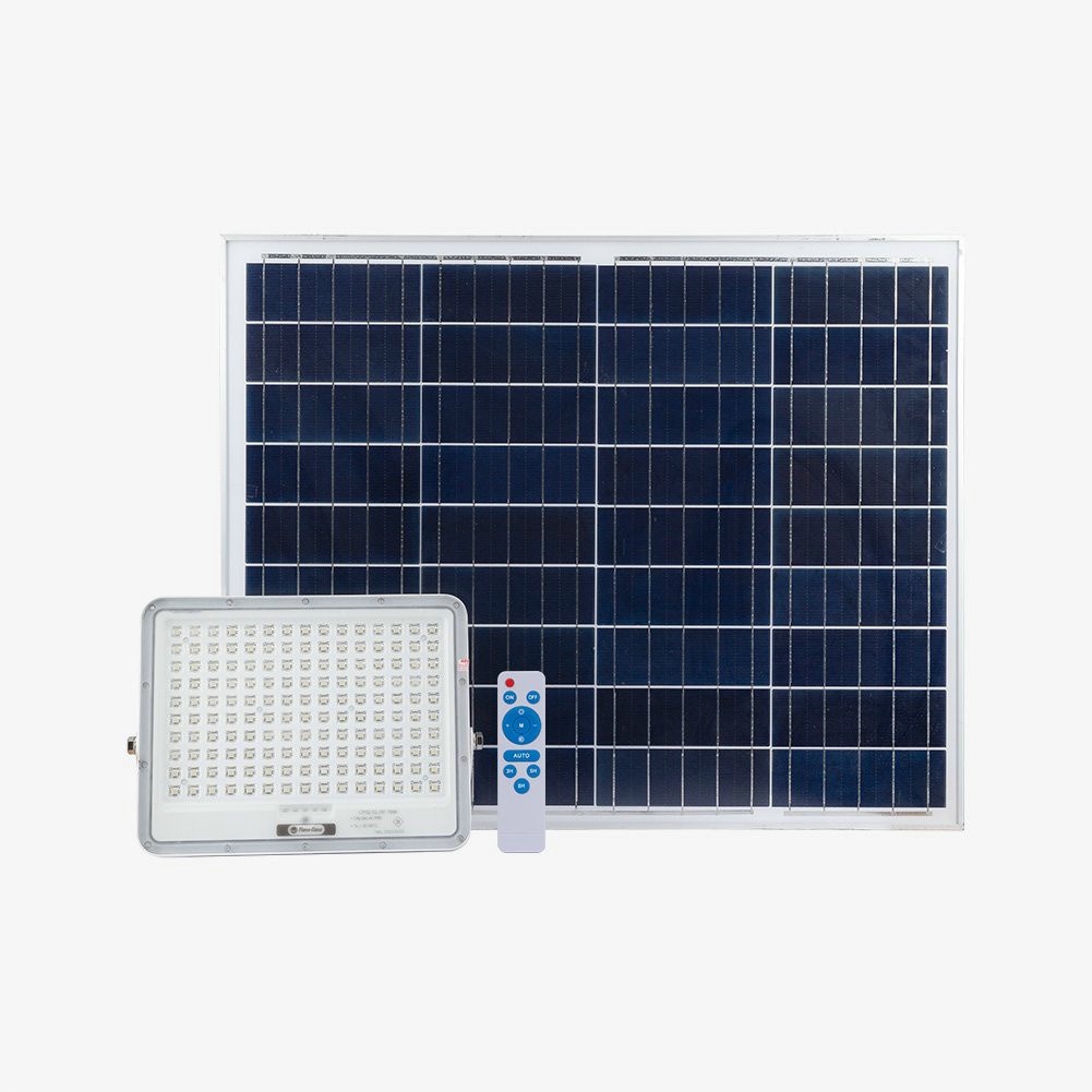 ĐÈN CHIẾU PHA NĂNG LƯỢNG MẶT TRỜI 70W RẠNG ĐÔNG CẢM BIẾN ÁNH SÁNG REMOTE CHỐNG NƯỚC