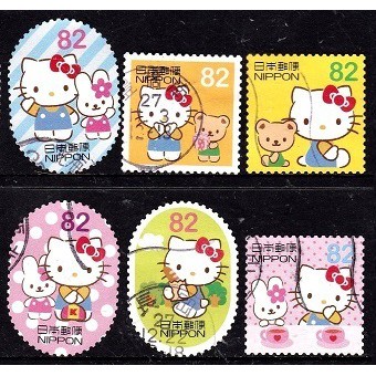 Tem sưu tập Tem dị hình Chết thực gửi Nhật Bản Hello Kitty