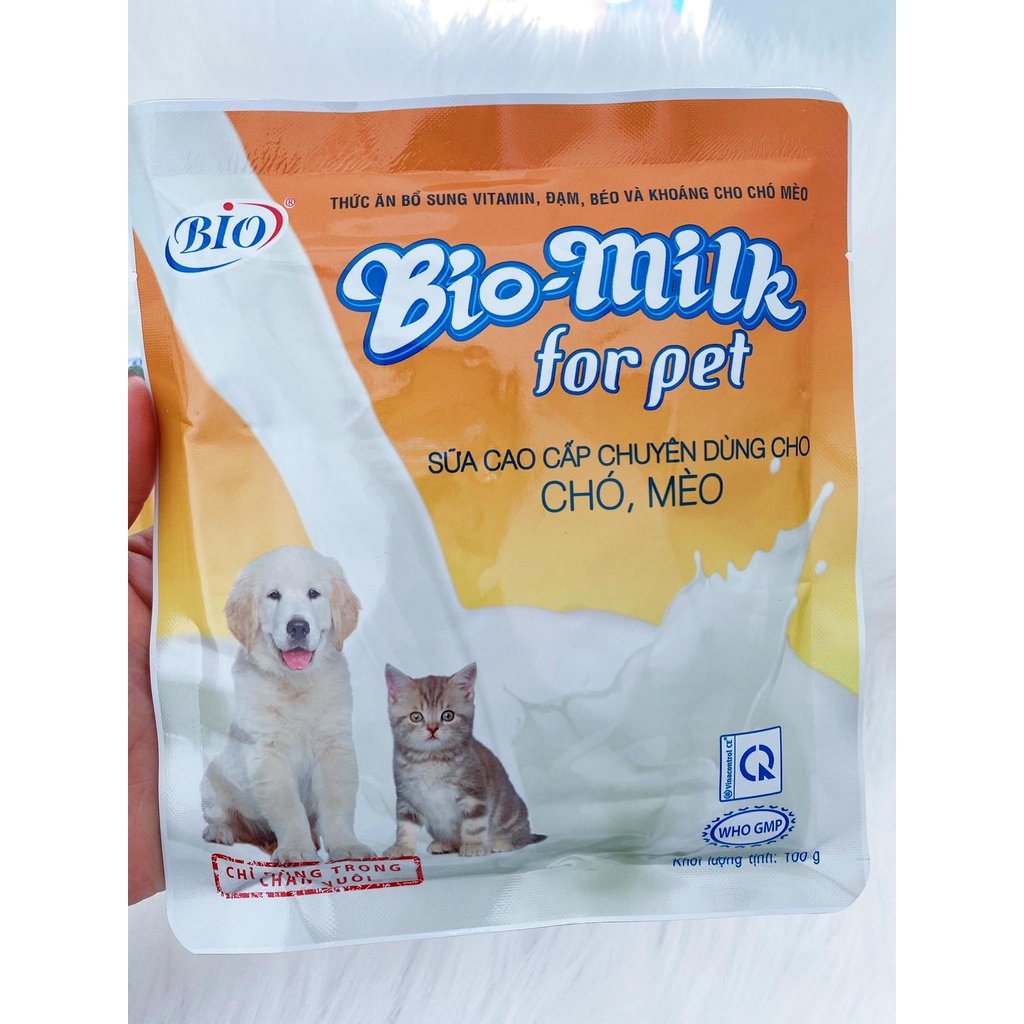 [Chính hãng] [BIO-MILK FOR PET 100GR] Sữa cao cấp chuyên dùng cho chó, mèo