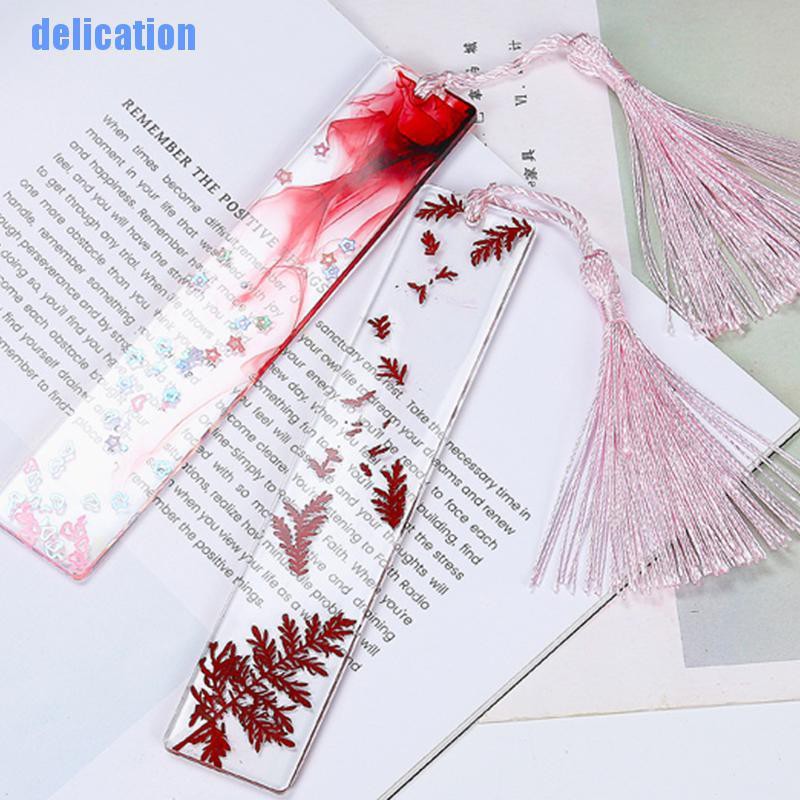Sự xung đột✿ Khuôn Silicone Làm Thẻ Đánh Dấu Sách Hình Chữ Nhật DIY