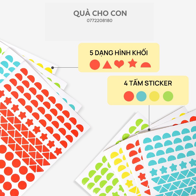 BỘ TRANH DÁN STICKER HÌNH KHỐI CHO BÉ SÁNG TẠO TRANG TRÍ CÁC LOÀI ĐỘNG VẬT