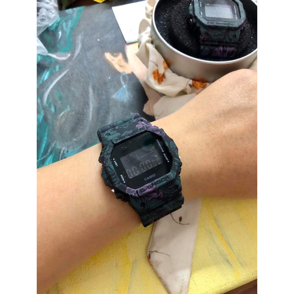 Đồng hồ nam Casio Gshock DW5600_FLORAL – Full box Nam tính, 42mm, Đen huyền ảo -ME_WATCH | BigBuy360 - bigbuy360.vn