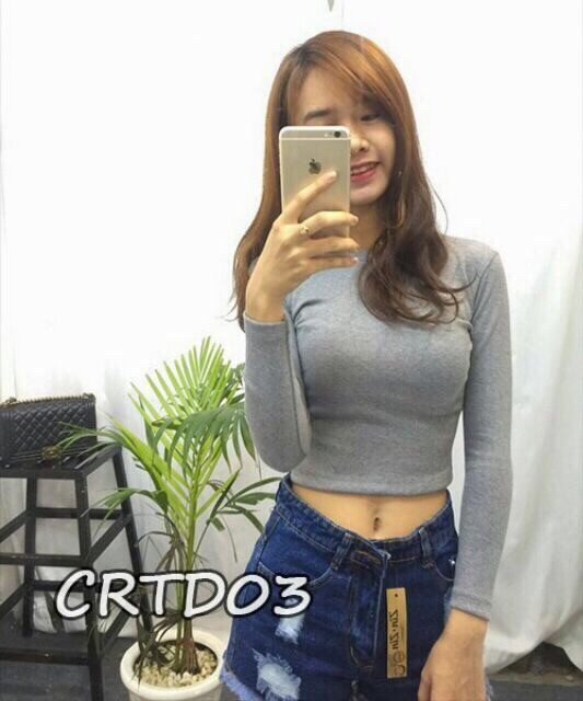 Áo croptop dài tay