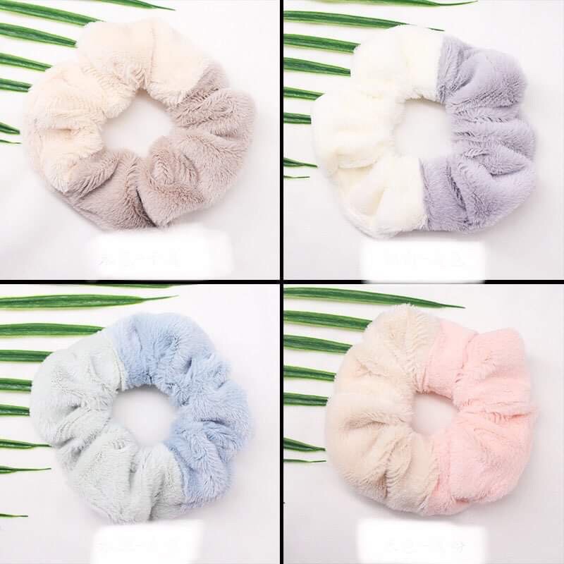 🦢Chun cột tóc Scrunchies lông 2 mầu