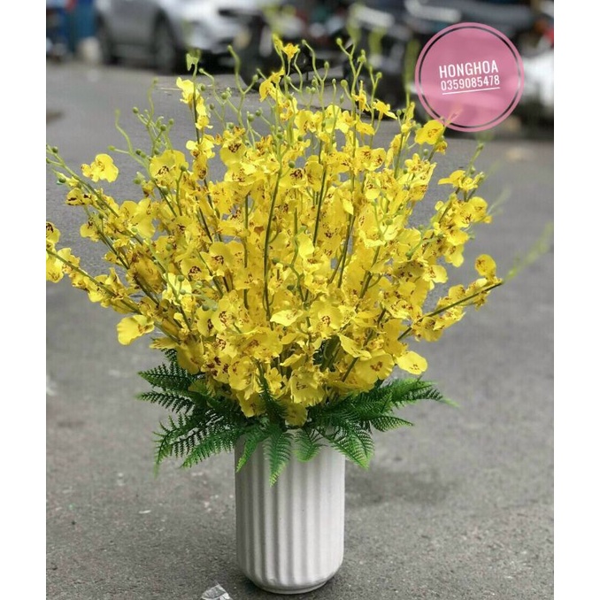 Hoa Giả - Hoa Vũ Nữ Giả 8 Nhánh Cành Dài 110cm