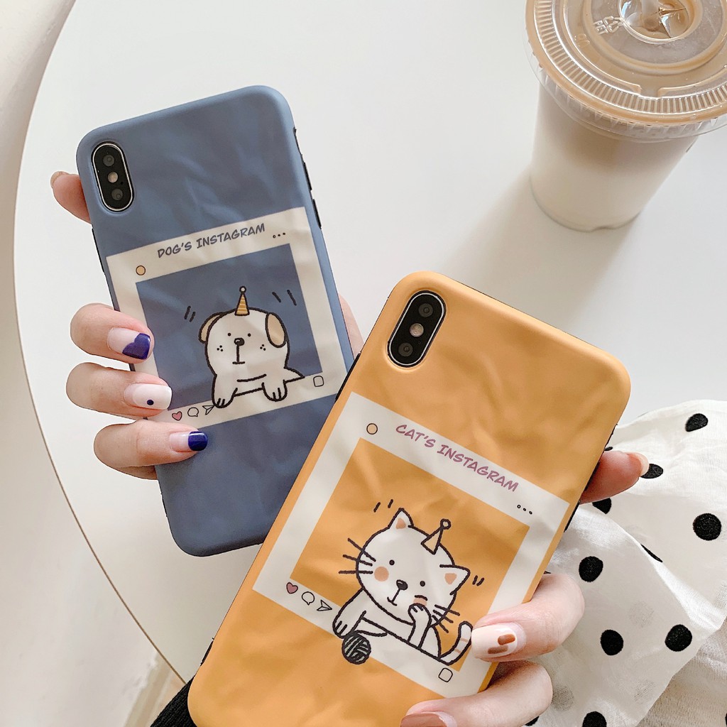 [ FREESHIP TỪ 50K TOÀN QUỐC ] Ốp lưng Iphone chó và mèo instagram | BigBuy360 - bigbuy360.vn