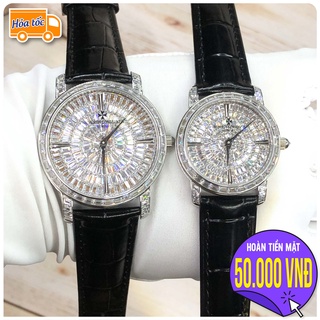 Đồng Hồ Nam Nữ VC GENEVE Mặt Viền Full Đá, Máy Pin Size 40/32mm, Chống Nước 5ATM [BẢO HÀNH 18 THÁNG - 1 ĐỔI 1 15 NGÀY]