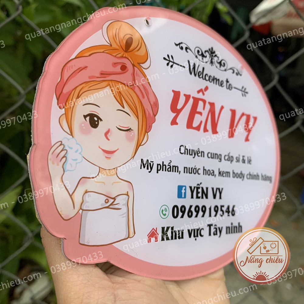 Bảng hiệu sỉ , lẻ mỹ phẩm in theo yêu cầu, chất liệu mica , sáng bóng và an toàn cho người sử dụng