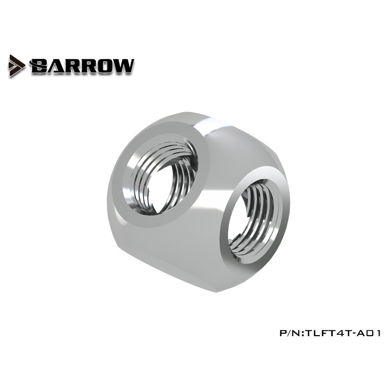 Fitting 4 way chia 4 cho tản nhiệt nước Barrow Metalic Cube Tee - 4 Way TLFT4T-A01