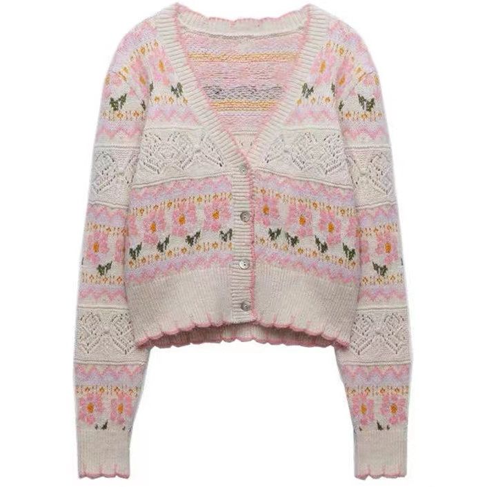 Áo Cardigan Dệt Kim Cổ Chữ v Thời Trang Mùa Thu 2022 Cho Nữ