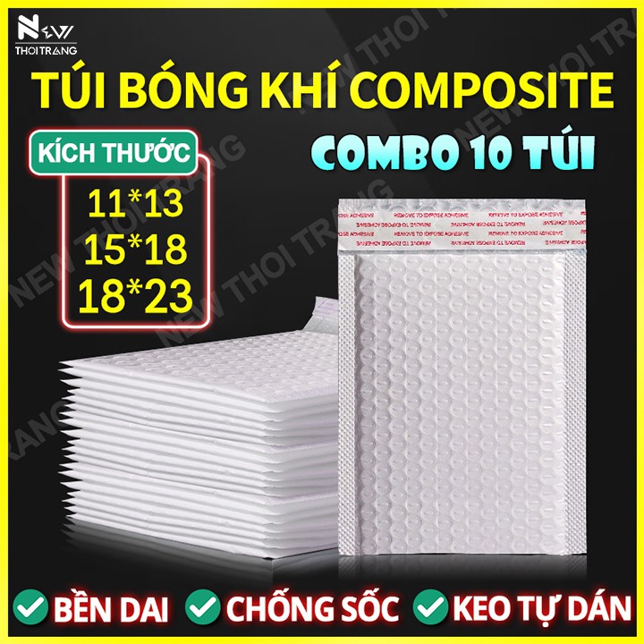 Combo 10 Túi Bóng Khí Gói Hàng Chống Sốc - Túi Xốp Hơi Niêm Phong X New Thoi Trang